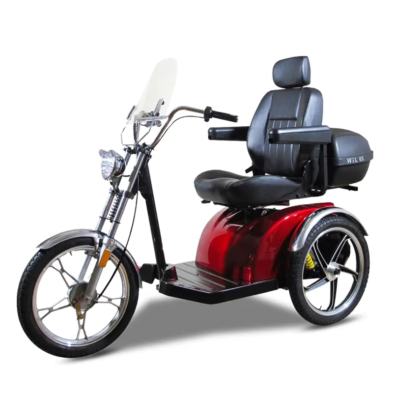 S33 Rød 3 -hjuls elektrisk scooter til ældre